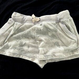 Vintage Havana White Camouflage Sweat Shorts